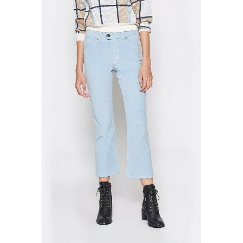 Joie Maza Cropped Corduroy Pants In Thistle Size 12 Baby Blue